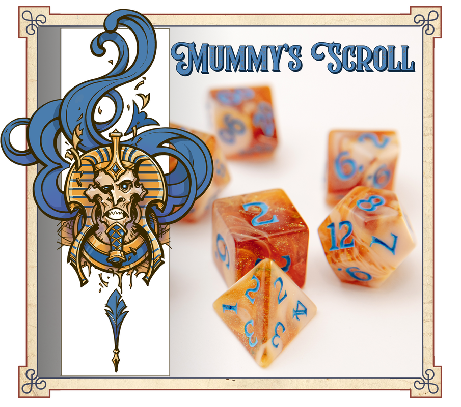 Baron Smelly Bones Dice - Mummy's Scroll Dice Studio Woe    | Red Claw Gaming