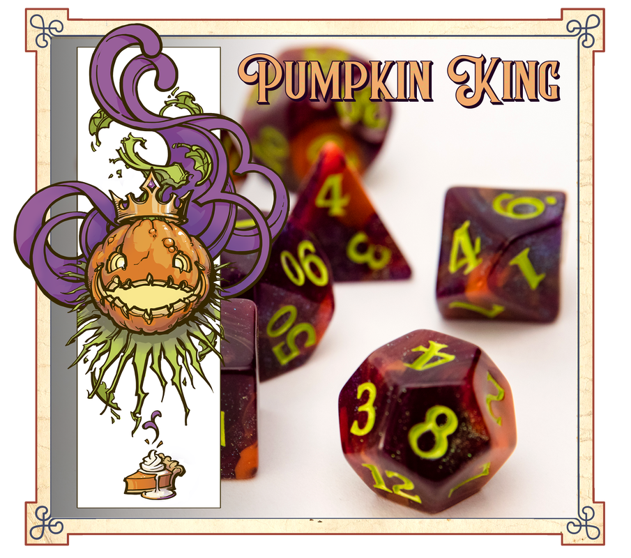 Baron Smelly Bones Dice - Pumpkin King Dice Studio Woe    | Red Claw Gaming