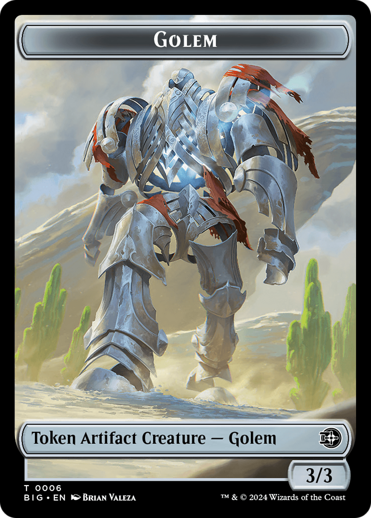 Golem Token [Outlaws of Thunder Junction: The Big Score Tokens] MTG Single Magic: The Gathering    | Red Claw Gaming