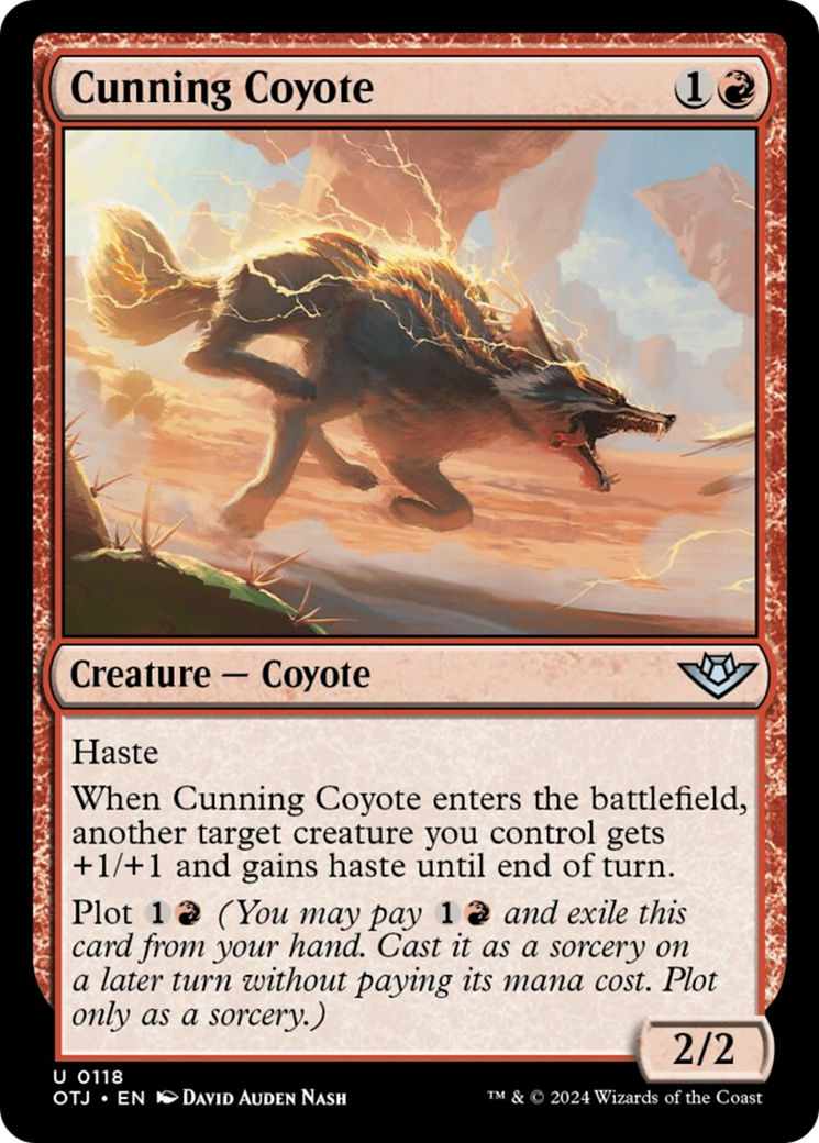 Cunning Coyote [Outlaws of Thunder Junction] MTG Single Magic: The Gathering    | Red Claw Gaming