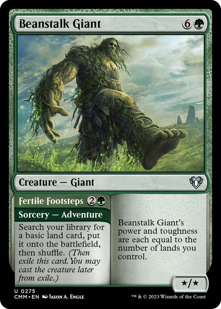Beanstalk Giant // Fertile Footsteps [Commander Masters] MTG Single Magic: The Gathering    | Red Claw Gaming