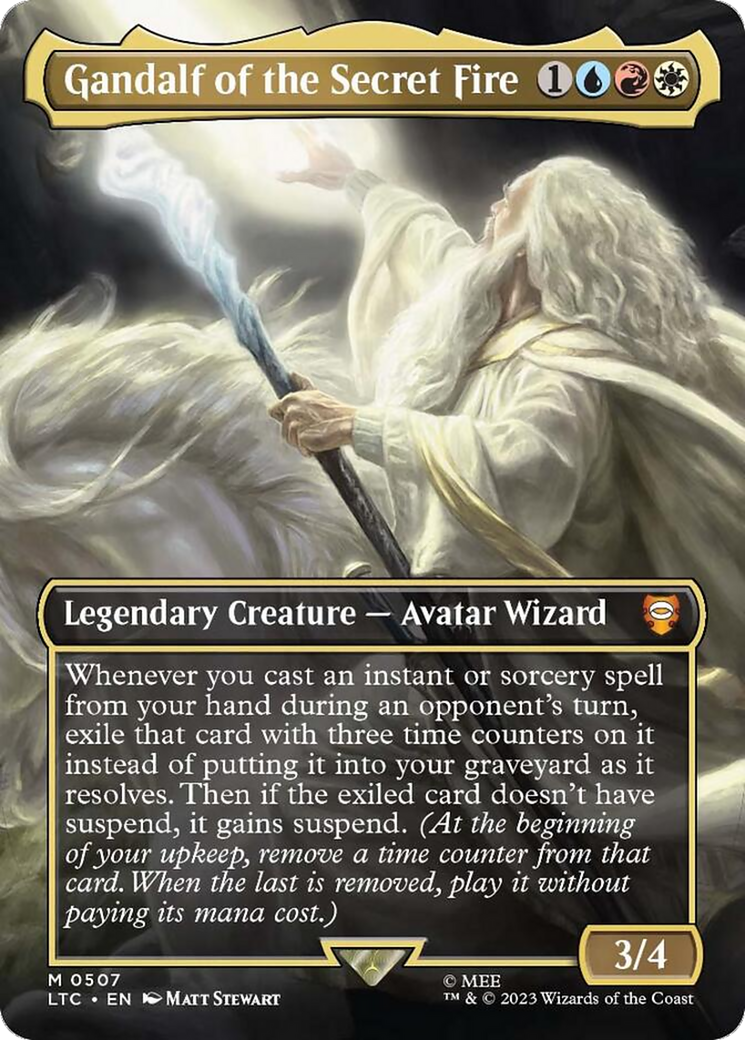 Gandalf of the Secret Fire (Borderless) [The Lord of the Rings: Tales of Middle-Earth Commander] MTG Single Magic: The Gathering | Red Claw Gaming