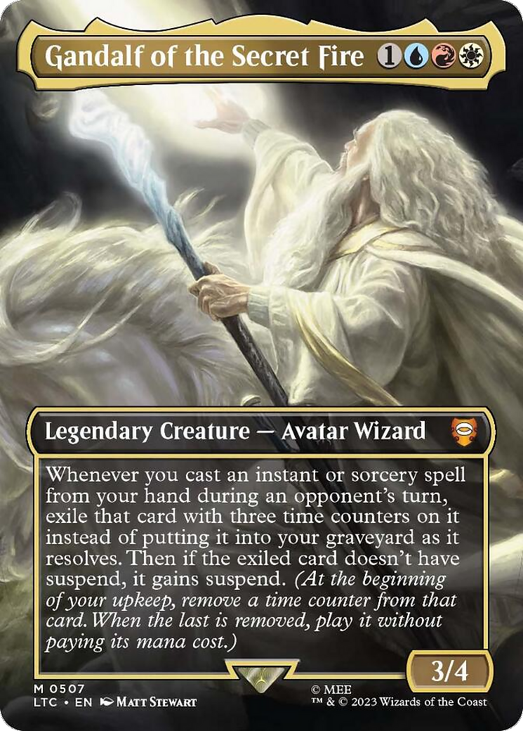 Gandalf of the Secret Fire (Borderless) [The Lord of the Rings: Tales of Middle-Earth Commander] MTG Single Magic: The Gathering    | Red Claw Gaming
