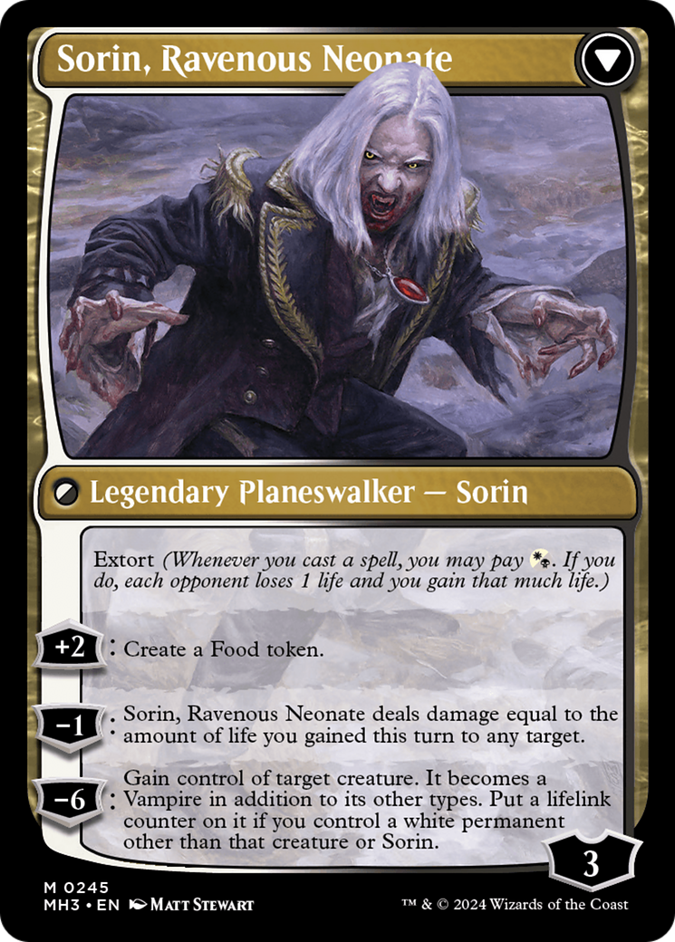 Sorin of House Markov // Sorin, Ravenous Neonate [Modern Horizons 3] MTG Single Magic: The Gathering    | Red Claw Gaming