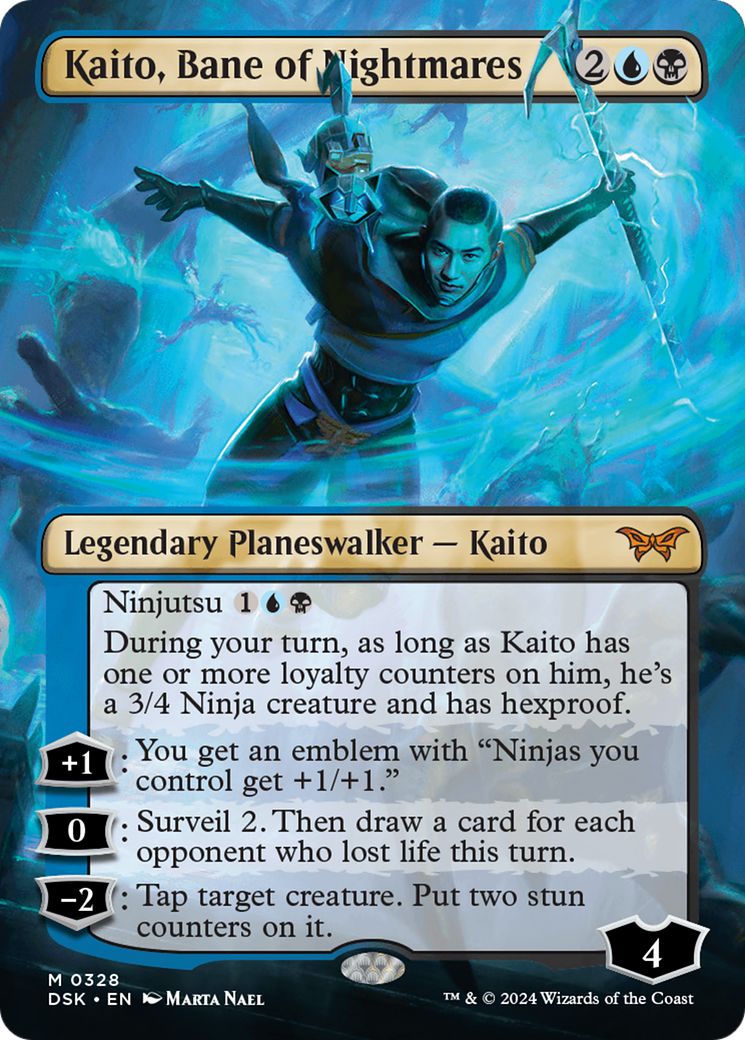 Kaito, Bane of Nightmares (Borderless) [Duskmourn: House of Horror] MTG Single Magic: The Gathering    | Red Claw Gaming