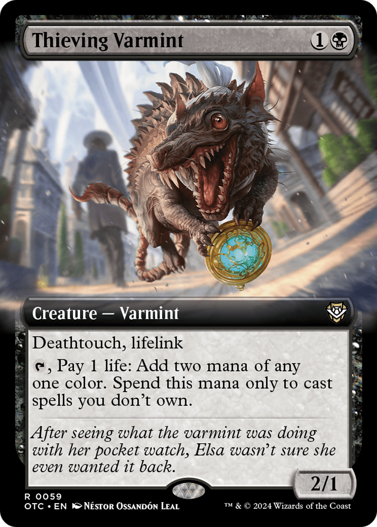 Thieving Varmint (Extended Art) [Outlaws of Thunder Junction Commander] MTG Single Magic: The Gathering    | Red Claw Gaming