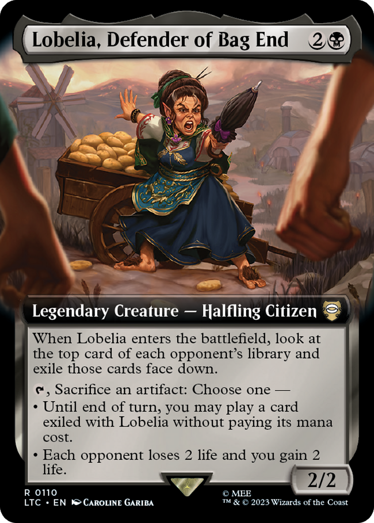 Lobelia, Defender of Bag End (Extended Art) [The Lord of the Rings: Tales of Middle-Earth Commander] MTG Single Magic: The Gathering    | Red Claw Gaming