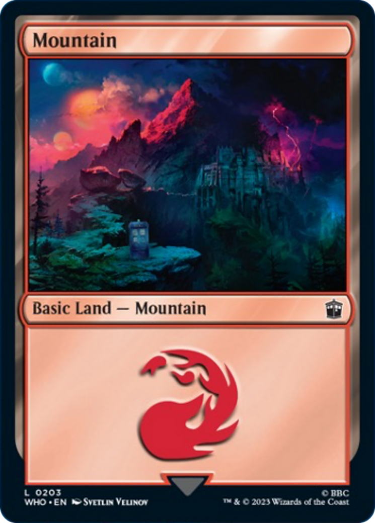 Mountain (203) [Doctor Who] MTG Single Magic: The Gathering    | Red Claw Gaming