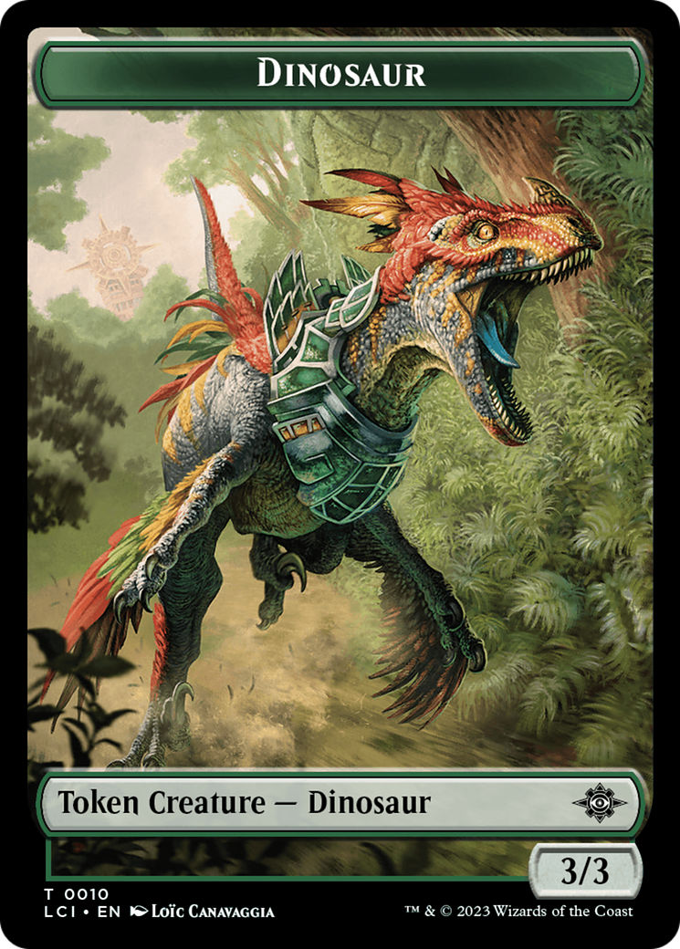 Dinosaur Token (0010) [The Lost Caverns of Ixalan Tokens] MTG Single Magic: The Gathering    | Red Claw Gaming