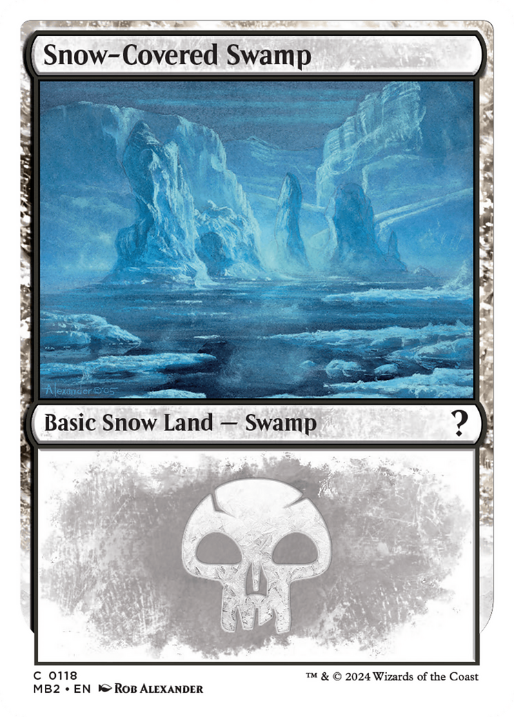 Snow-Covered Swamp (White Border) [Mystery Booster 2] MTG Single Magic: The Gathering    | Red Claw Gaming