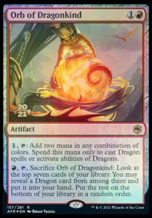 Orb of Dragonkind [Dungeons & Dragons: Adventures in the Forgotten Realms Prerelease Promos] MTG Single Magic: The Gathering | Red Claw Gaming