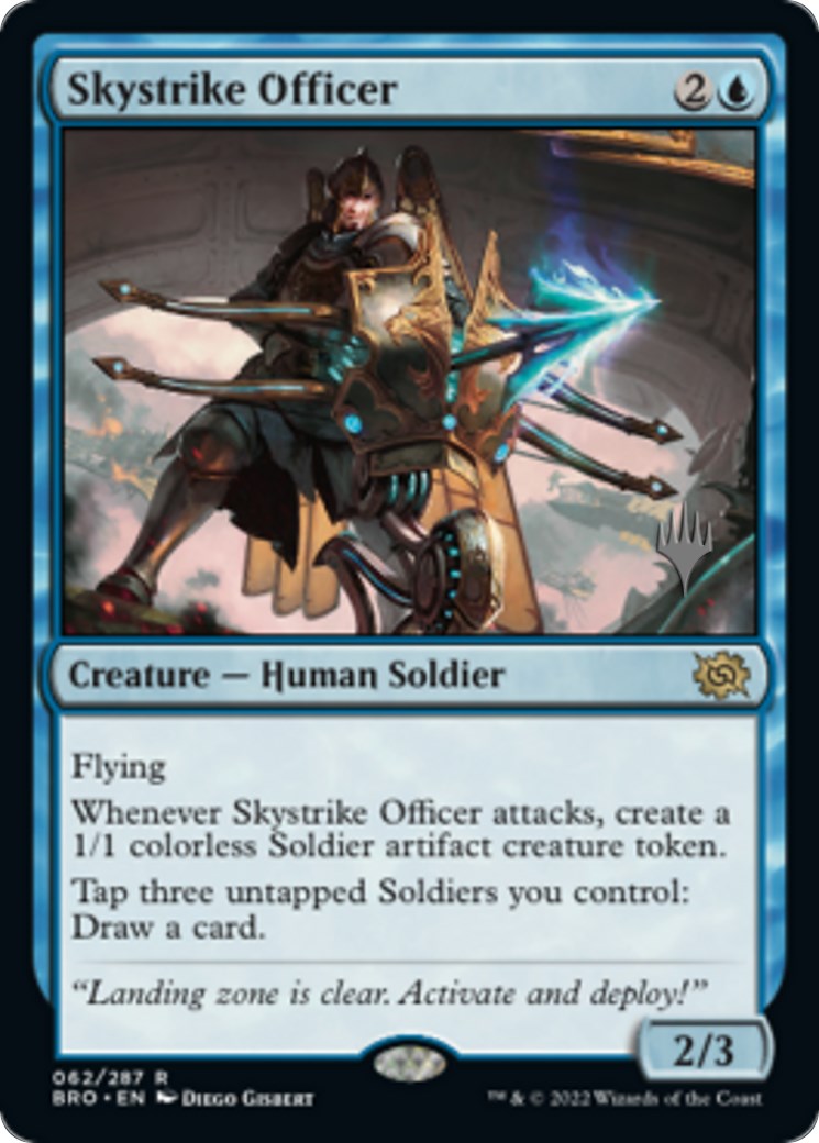 Skystrike Officer (Promo Pack) [The Brothers' War Promos] MTG Single Magic: The Gathering    | Red Claw Gaming