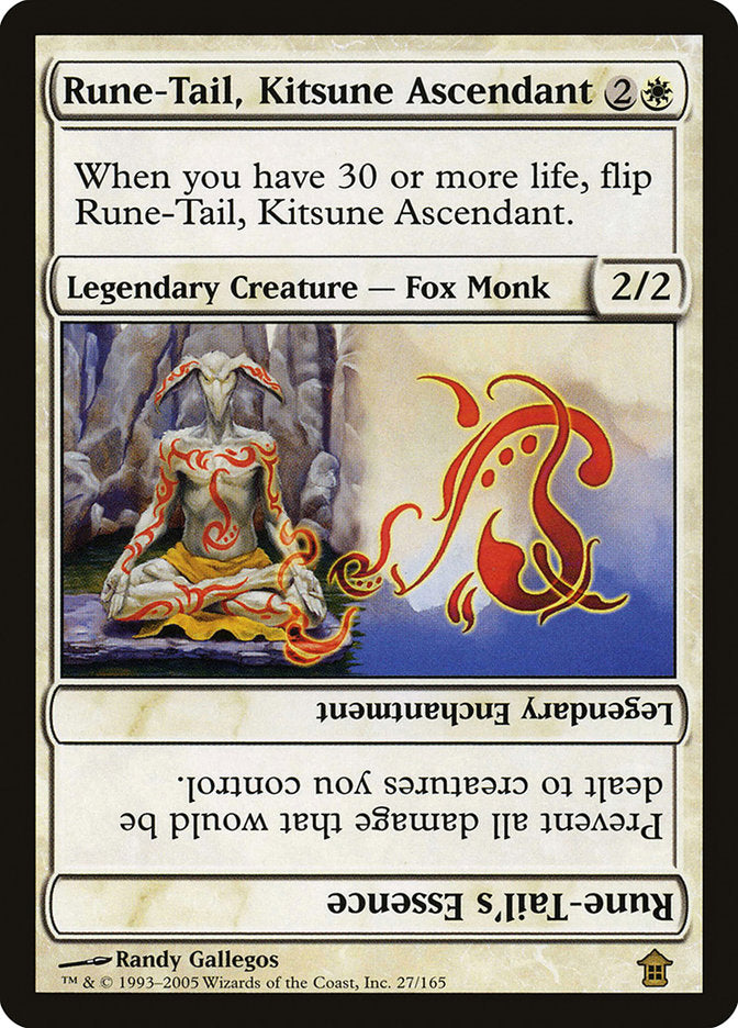 Rune-Tail, Kitsune Ascendant // Rune-Tail's Essence [Saviors of Kamigawa] MTG Single Magic: The Gathering    | Red Claw Gaming