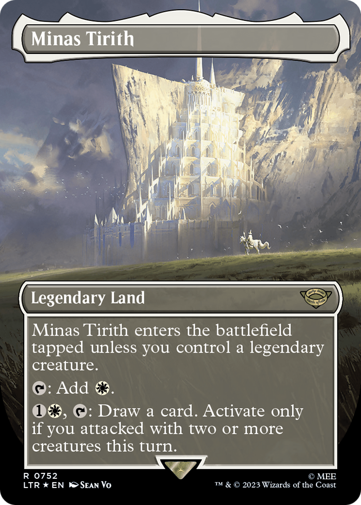 Minas Tirith (Borderless) (Surge Foil) [The Lord of the Rings: Tales of Middle-Earth] MTG Single Magic: The Gathering    | Red Claw Gaming