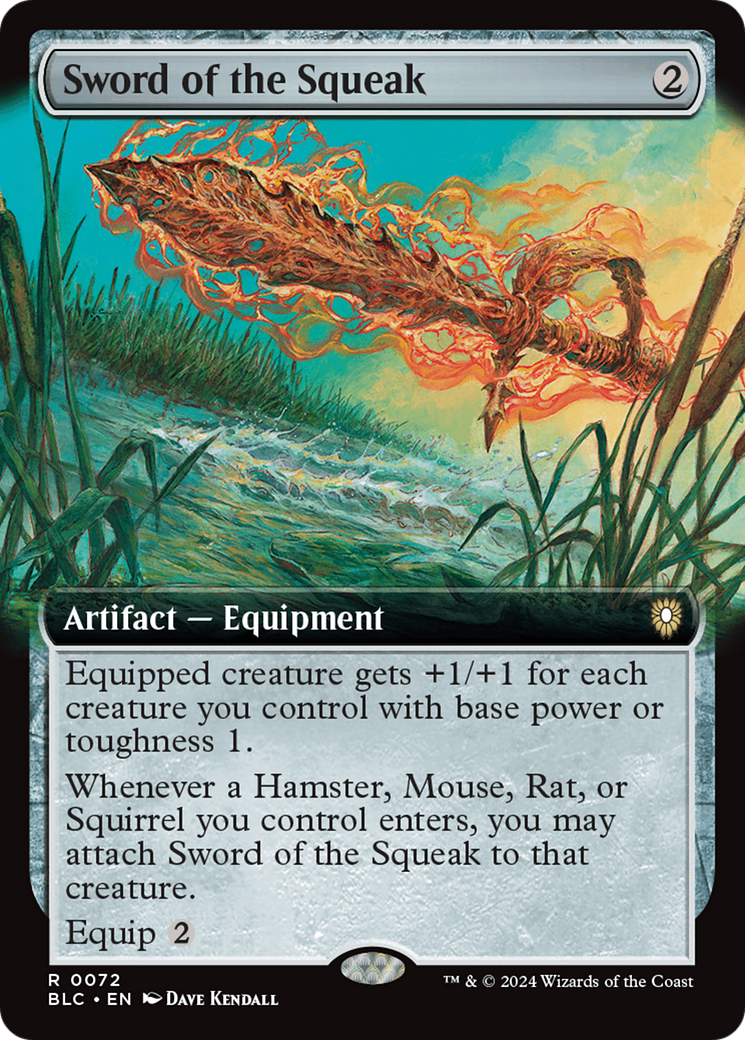 Sword of the Squeak (Extended Art) [Bloomburrow Commander] MTG Single Magic: The Gathering    | Red Claw Gaming