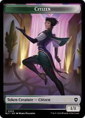 Soldier // Citizen Double-Sided Token [Bloomburrow Commander Tokens] MTG Single Magic: The Gathering    | Red Claw Gaming