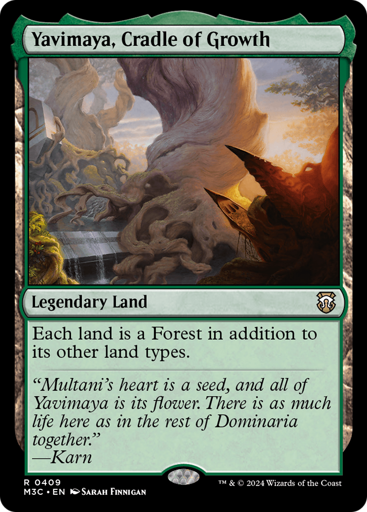 Yavimaya, Cradle of Growth (Ripple Foil) [Modern Horizons 3 Commander] MTG Single Magic: The Gathering    | Red Claw Gaming