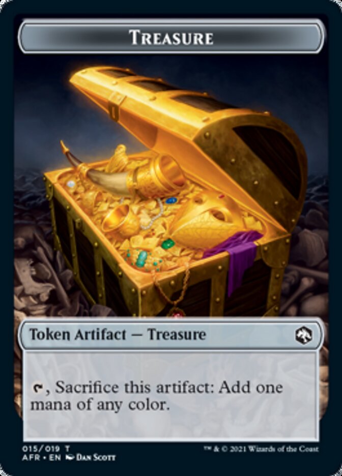 Treasure Token [Dungeons & Dragons: Adventures in the Forgotten Realms Tokens] MTG Single Magic: The Gathering    | Red Claw Gaming