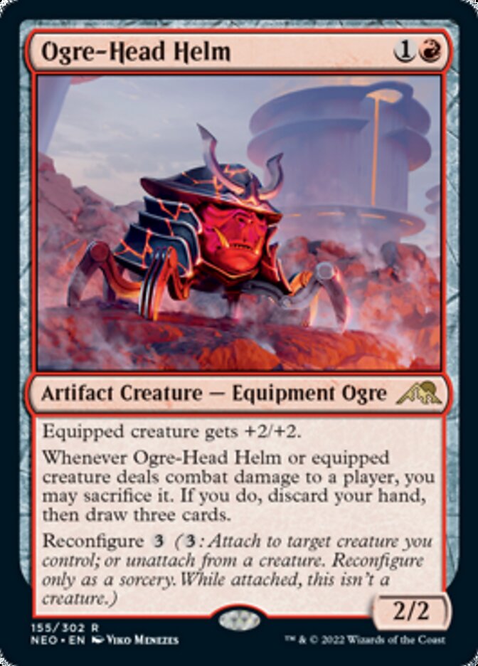 Ogre-Head Helm [Kamigawa: Neon Dynasty] MTG Single Magic: The Gathering    | Red Claw Gaming