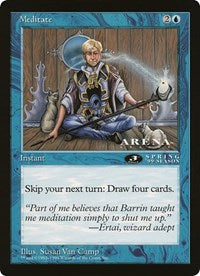 Meditate (Oversized) [Oversize Cards] MTG Single Magic: The Gathering    | Red Claw Gaming