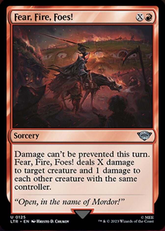 Fear, Fire, Foes! [The Lord of the Rings: Tales of Middle-Earth] MTG Single Magic: The Gathering | Red Claw Gaming