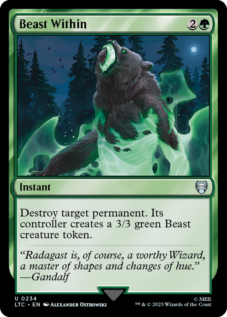 Beast Within [The Lord of the Rings: Tales of Middle-Earth Commander] MTG Single Magic: The Gathering | Red Claw Gaming