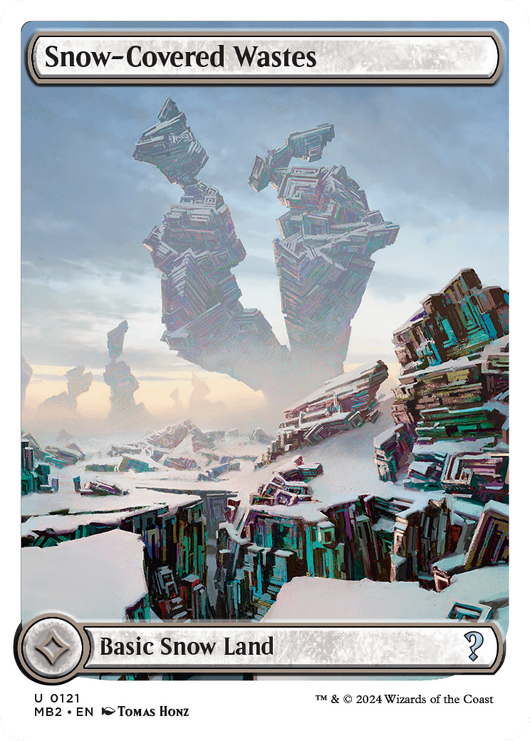 Snow-Covered Wastes (White Border) [Mystery Booster 2] MTG Single Magic: The Gathering    | Red Claw Gaming