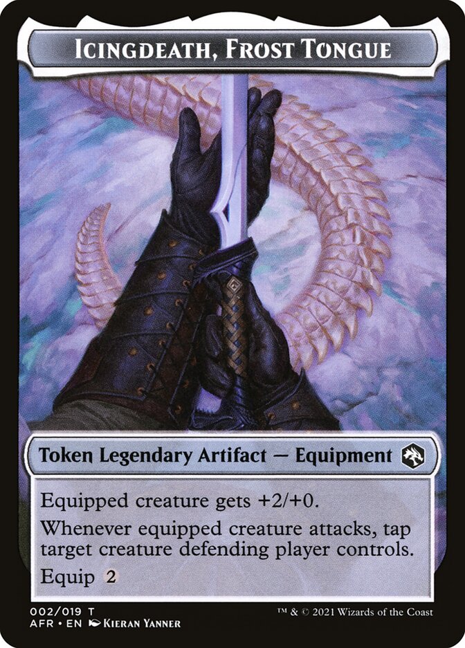 Devil // Icingdeath, Frost Tongue Double-Sided Token [Dungeons & Dragons: Adventures in the Forgotten Realms Tokens] MTG Single Magic: The Gathering    | Red Claw Gaming