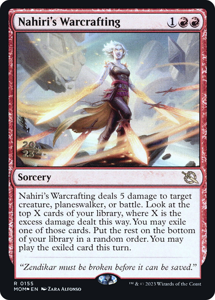 Nahiri's Warcrafting [March of the Machine Prerelease Promos] MTG Single Magic: The Gathering    | Red Claw Gaming