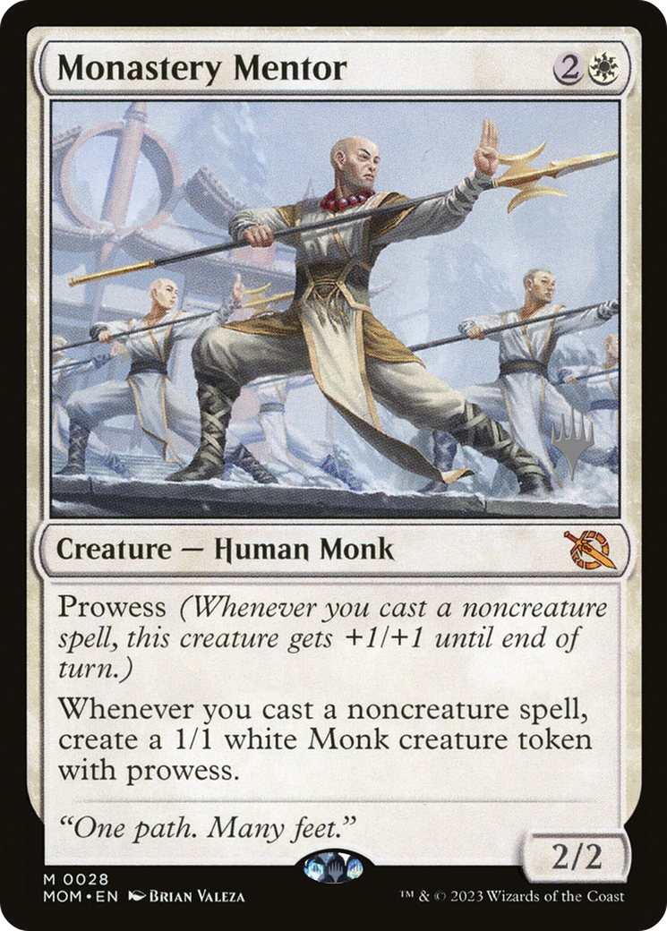 Monastery Mentor (Promo Pack) [March of the Machine Promos] MTG Single Magic: The Gathering    | Red Claw Gaming