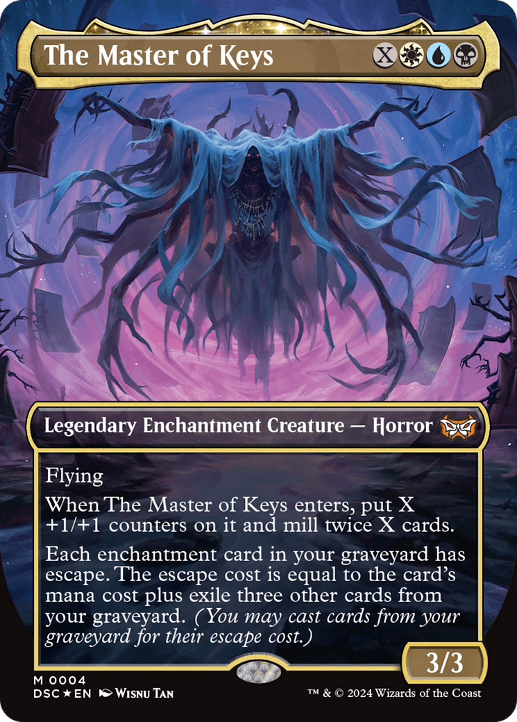 The Master of Keys (Borderless) [Duskmourn: House of Horror Commander] MTG Single Magic: The Gathering    | Red Claw Gaming