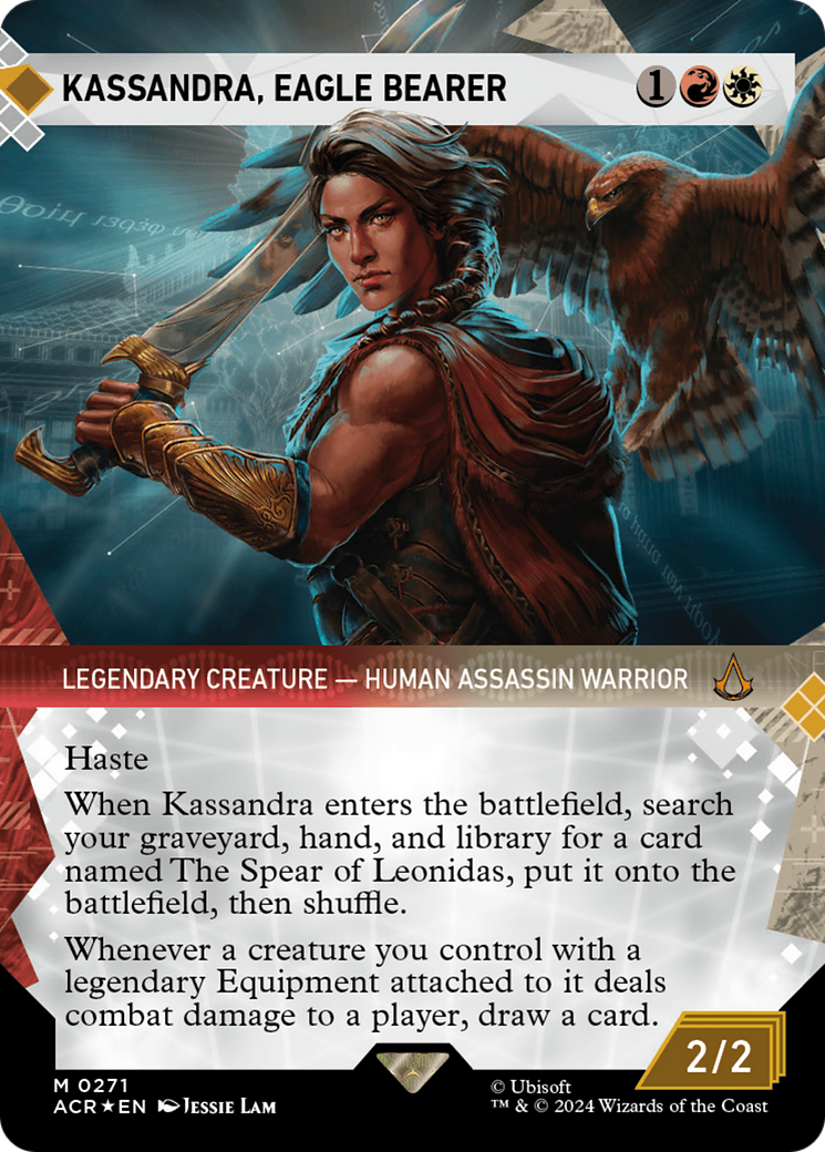 Kassandra, Eagle Bearer (Showcase) (Textured Foil) [Assassin's Creed] MTG Single Magic: The Gathering    | Red Claw Gaming