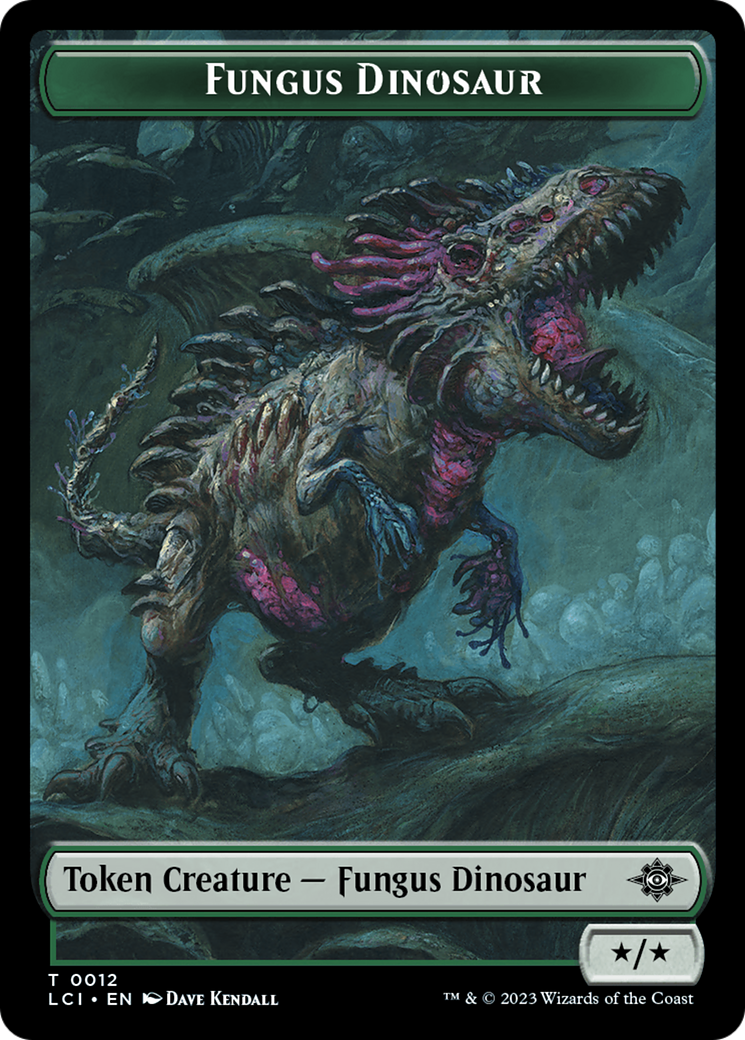 Fungus Dinosaur // Vampire Demon Double-Sided Token [The Lost Caverns of Ixalan Tokens] MTG Single Magic: The Gathering    | Red Claw Gaming