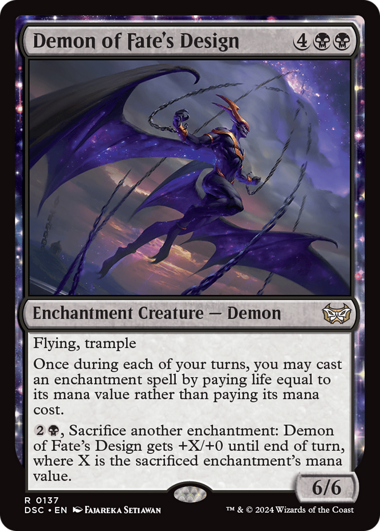 Demon of Fate's Design [Duskmourn: House of Horror Commander] MTG Single Magic: The Gathering    | Red Claw Gaming