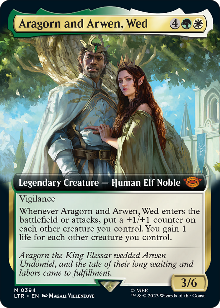 Aragorn and Arwen, Wed (Extended Art) [The Lord of the Rings: Tales of Middle-Earth] MTG Single Magic: The Gathering | Red Claw Gaming