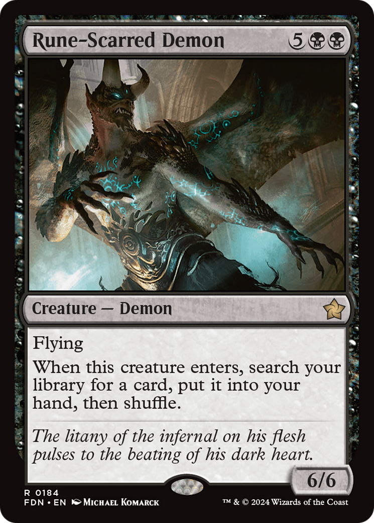 Rune-Scarred Demon [Foundations] MTG Single Magic: The Gathering | Red Claw Gaming