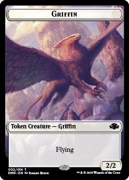 Zombie // Griffin Double-Sided Token [Dominaria Remastered Tokens] MTG Single Magic: The Gathering    | Red Claw Gaming