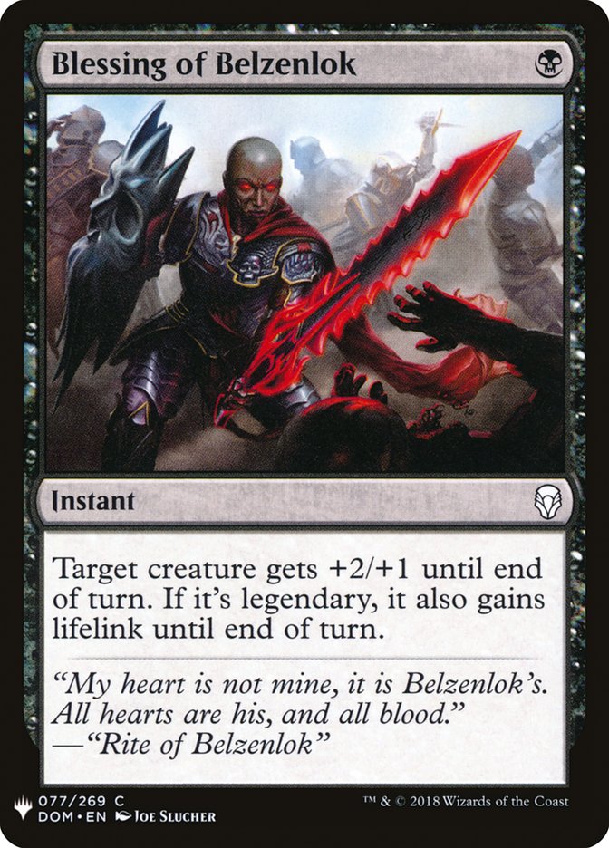 Blessing of Belzenlok [Mystery Booster] MTG Single Magic: The Gathering | Red Claw Gaming