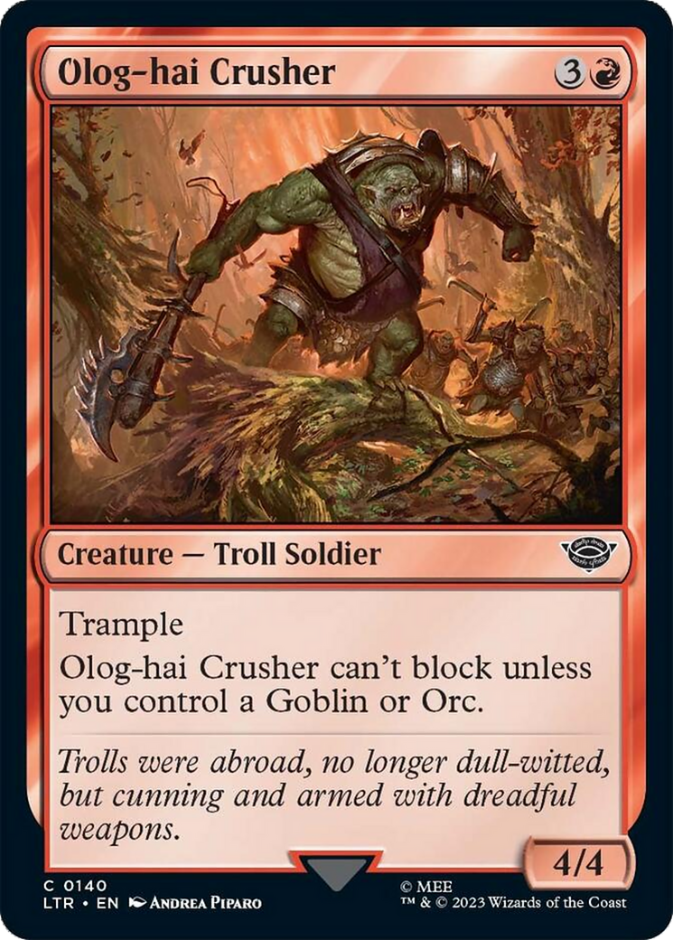 Olog-hai Crusher [The Lord of the Rings: Tales of Middle-Earth] MTG Single Magic: The Gathering | Red Claw Gaming