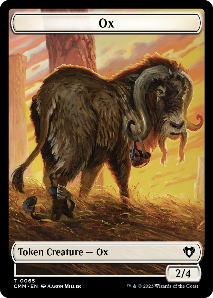 Phyrexian Golem // Ox Double-Sided Token [Commander Masters Tokens] MTG Single Magic: The Gathering    | Red Claw Gaming