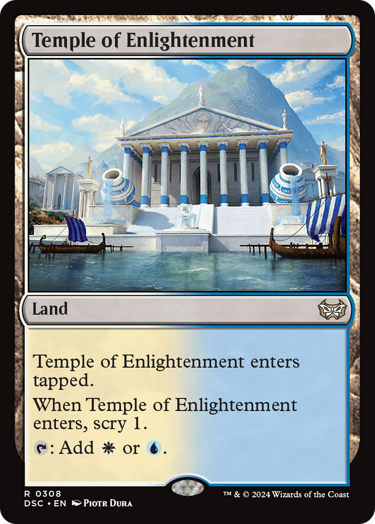 Temple of Enlightenment [Duskmourn: House of Horror Commander] MTG Single Magic: The Gathering    | Red Claw Gaming