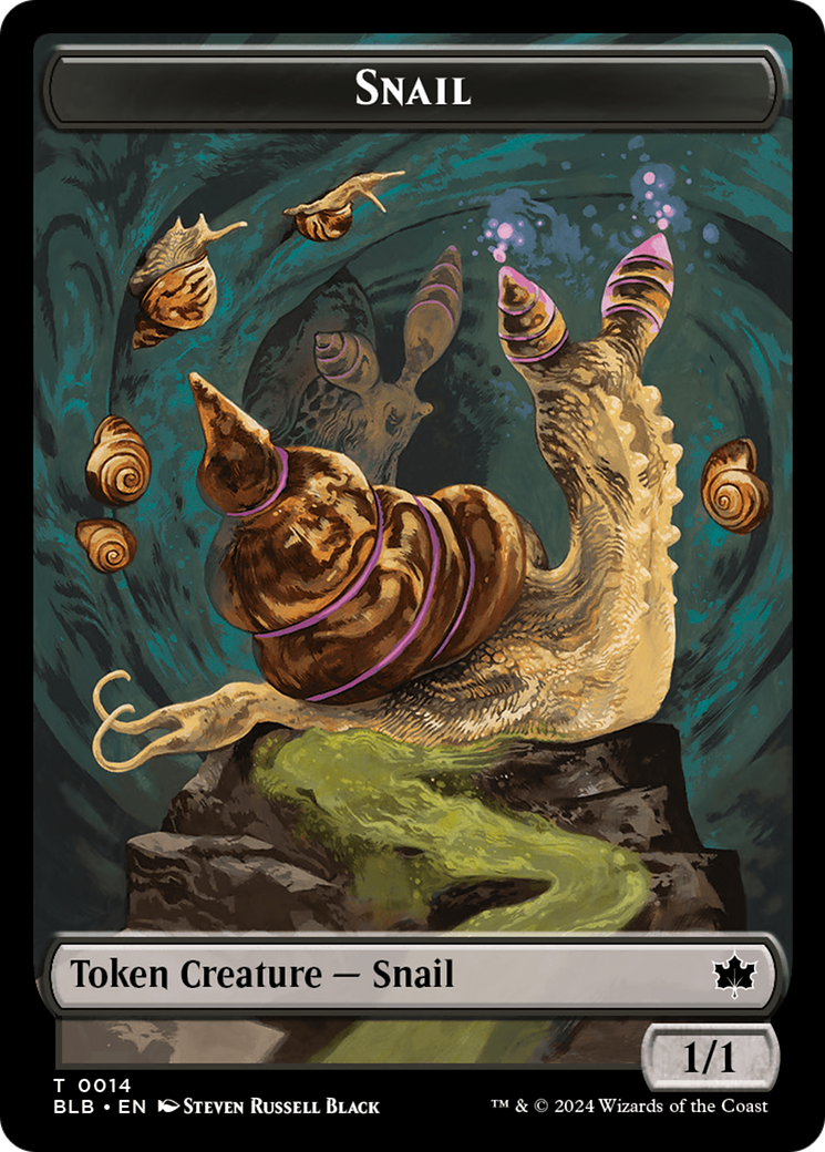 Snail // Thundertrap Trainer Double-Sided Token [Bloomburrow Tokens] MTG Single Magic: The Gathering    | Red Claw Gaming