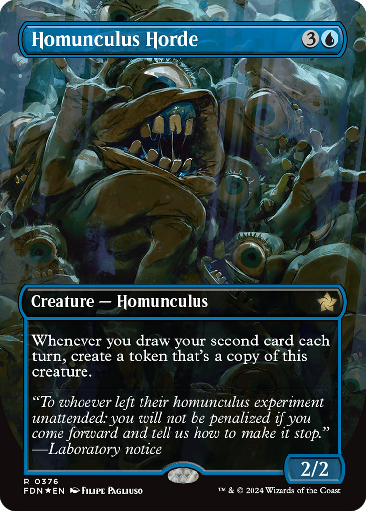 Homunculus Horde (Borderless) (Mana Foil) [Foundations] MTG Single Magic: The Gathering | Red Claw Gaming