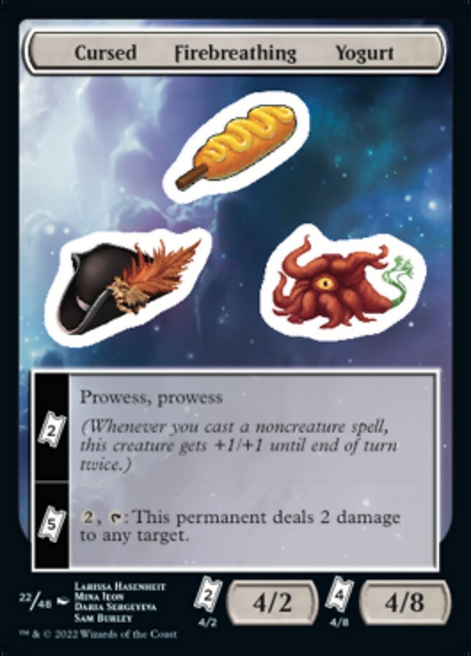 Cursed Firebreathing Yogurt [Unfinity Stickers] MTG Single Magic: The Gathering    | Red Claw Gaming