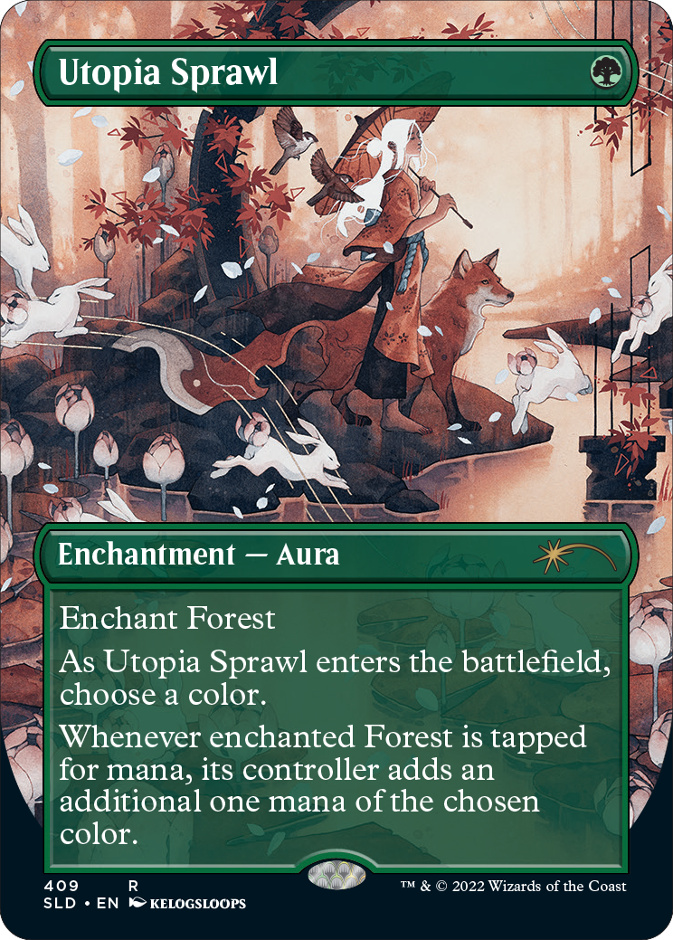 Utopia Sprawl (Borderless) [Secret Lair Drop Series] MTG Single Magic: The Gathering    | Red Claw Gaming