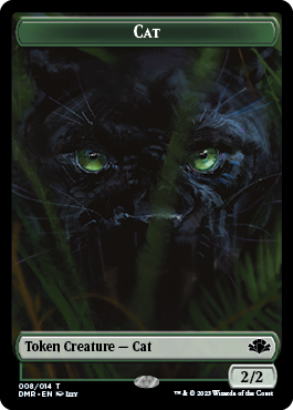 Insect // Cat (008) Double-Sided Token [Dominaria Remastered Tokens] MTG Single Magic: The Gathering    | Red Claw Gaming