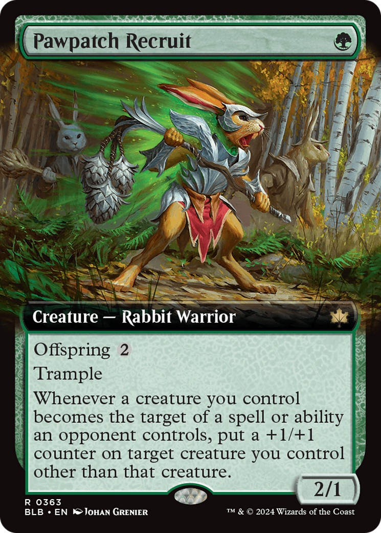 Pawpatch Recruit (Extended Art) [Bloomburrow] MTG Single Magic: The Gathering    | Red Claw Gaming