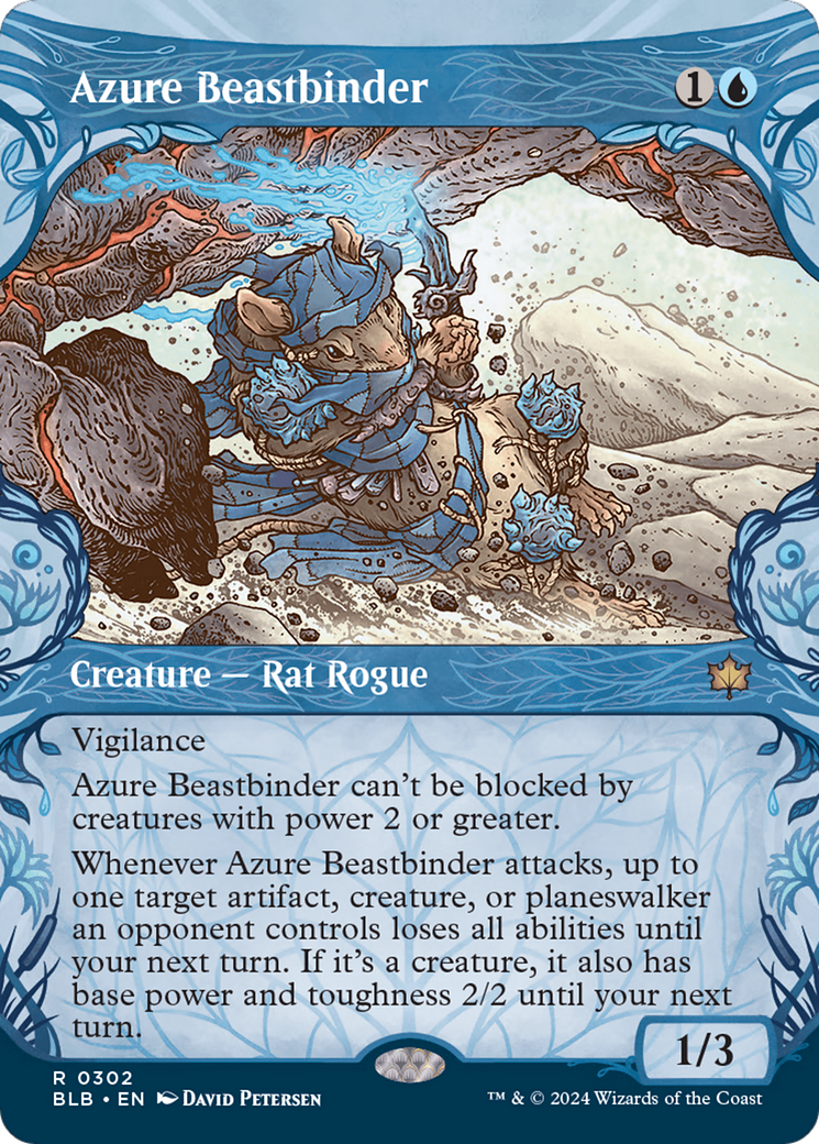 Azure Beastbinder (Showcase) [Bloomburrow] MTG Single Magic: The Gathering    | Red Claw Gaming