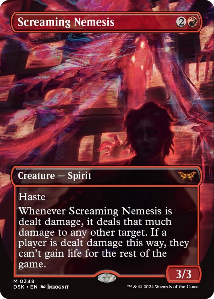 Screaming Nemesis (Borderless) [Duskmourn: House of Horror] MTG Single Magic: The Gathering    | Red Claw Gaming