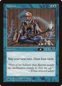 Meditate (4th Place) (Oversized) [Oversize Cards] MTG Single Magic: The Gathering    | Red Claw Gaming